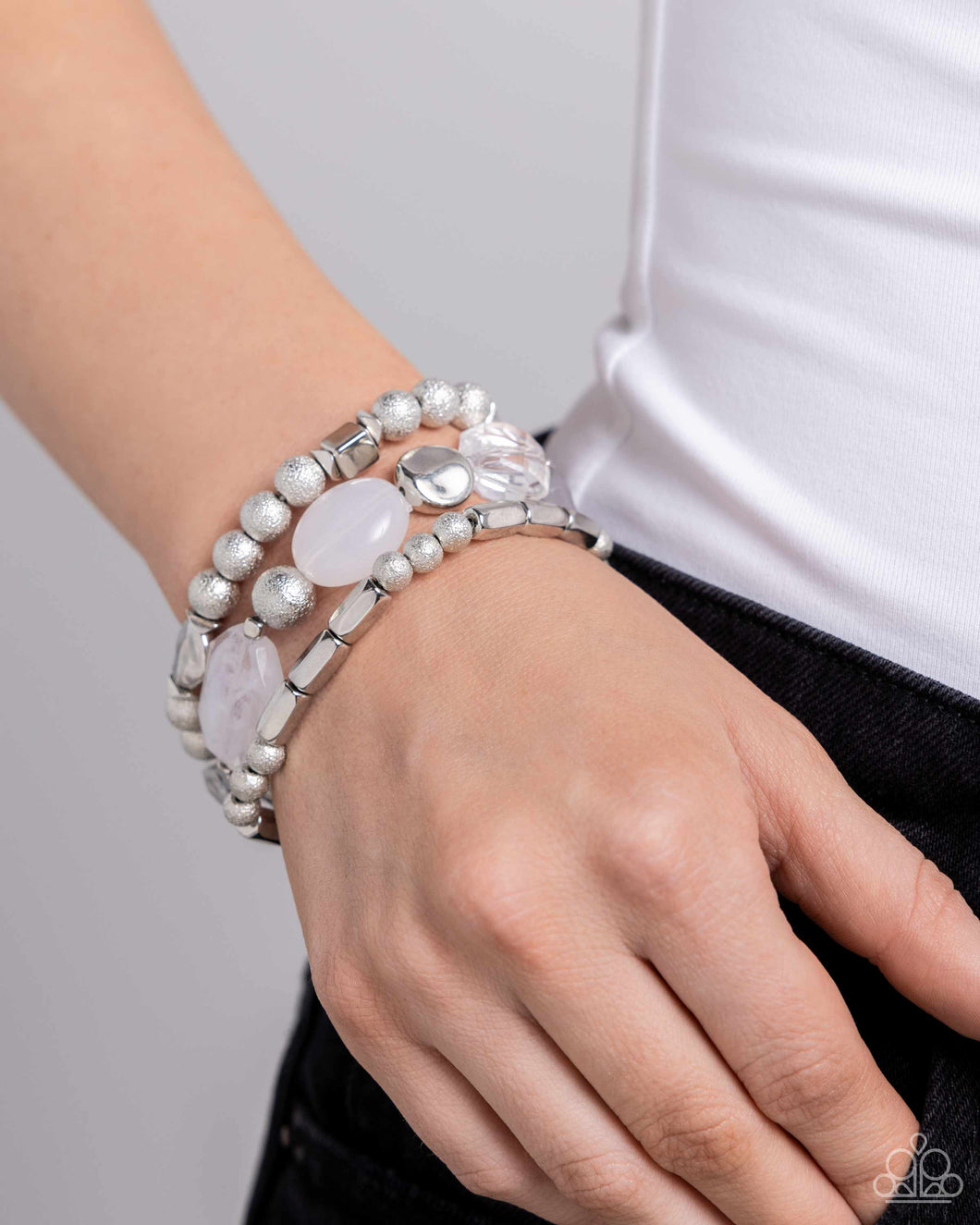 Paparazzi's Marina Magic - White bracelet ~ New Releases