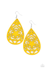 Load image into Gallery viewer, Paparazzi&#39;s Marine Eden - Yellow Wood earrings
