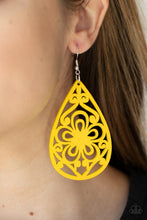 Load image into Gallery viewer, Paparazzi&#39;s Marine Eden - Yellow Wood earrings
