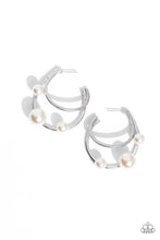 Load image into Gallery viewer, Paparazzi&#39;s Metro Pier - White Pearl hoop earrings ~ New Releases
