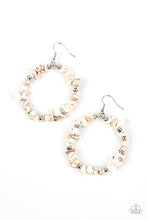 Load image into Gallery viewer, Paparazzi&#39;s Mineral Mantra - White hoop earrings
