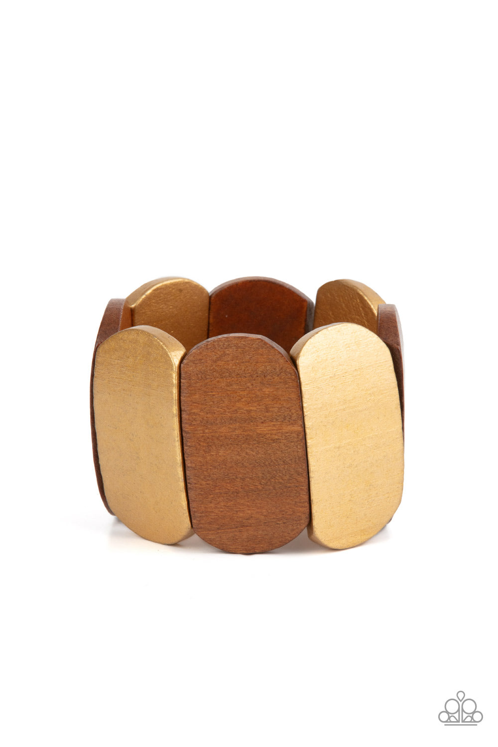 Paparazzi's Natural Nirvana - Gold Wood bracelet