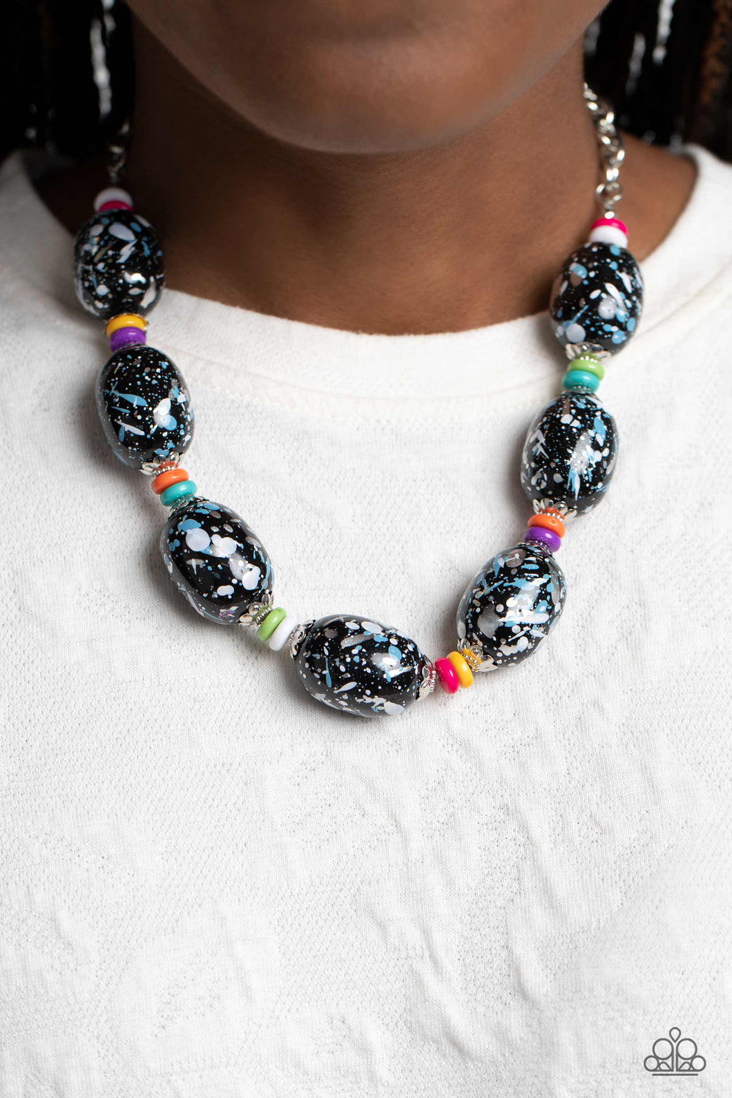 Paparazzi's No Laughing SPLATTER - Multi necklace