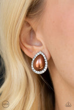 Load image into Gallery viewer, Paparazzi&#39;s Old Hollywood Opulence - Brown Clip-On earrings
