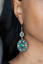 Load image into Gallery viewer, Paparazzi&#39;s Party at My PALACE - Green earrings
