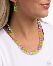 Load image into Gallery viewer, Paparazzi&#39;s Rainbow Ragtime - Green necklace ~ New Releases
