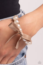 Load image into Gallery viewer, Paparazzi&#39;s Ribbon Rarity - Brown &amp; Pearl bracelet ~ New Releases
