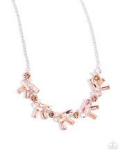 Load image into Gallery viewer, Paparazzi&#39;s Serene Statement - Orange &amp; Iridescent necklace ~ New Releases
