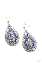 Load image into Gallery viewer, Paparazzi&#39;s Spirited Socialite - Blue earrings
