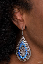 Load image into Gallery viewer, Paparazzi&#39;s Spirited Socialite - Blue earrings
