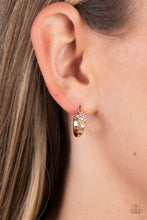 Load image into Gallery viewer, Paparazzi&#39;s Starfish Showpiece - Gold &amp; Iridescent hoop earrings
