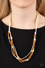 Load image into Gallery viewer, Paparazzi&#39;s Summer Odyssey - White Wood Urban necklace
