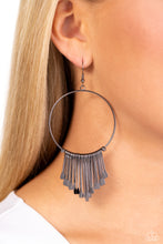 Load image into Gallery viewer, Paparazzi&#39;s The Little Dipper - Black hoop earrings
