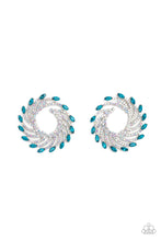 Load image into Gallery viewer, Paparazzi’s Firework FanFare - Blue Iridescent post earrings
