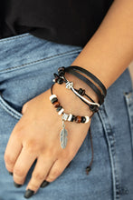 Load image into Gallery viewer, Paparazzi&#39;s Mountain Bird - Urban Black bracelet
