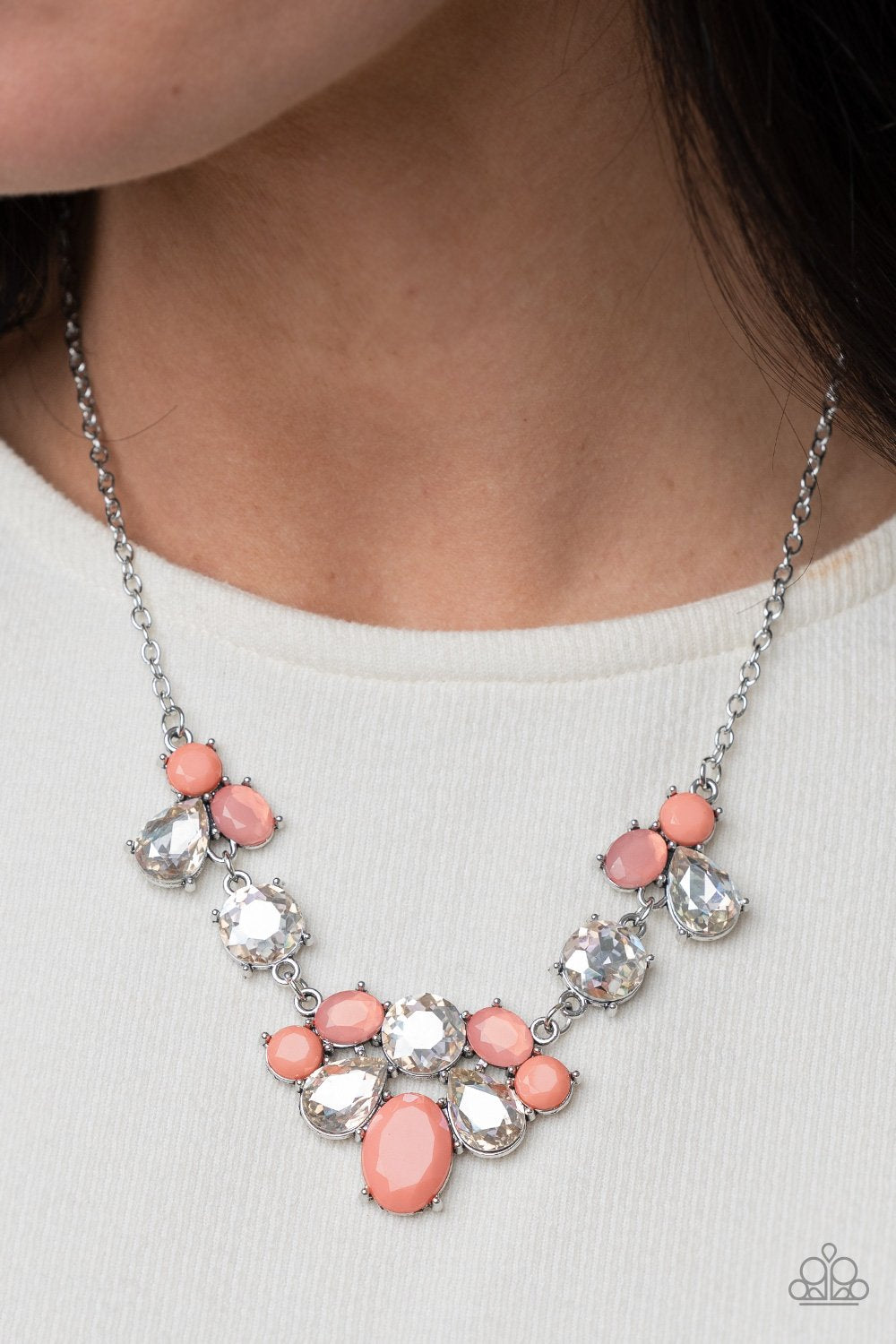 Paparazzi's Ethereal Romance - Orange necklace (Summer Party Pack 2021)
