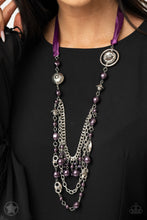 Load image into Gallery viewer, Paparazzi&#39;s All The Trimmings - Purple Pearl necklace (Blockbusters)
