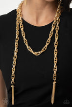 Load image into Gallery viewer, Paparazzi&#39;s SCARFed For Attention - Gold necklace (Blockbusters)
