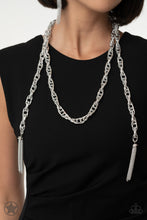 Load image into Gallery viewer, Paparazzi&#39;s SCARFed For Attention - Silver necklace (Blockbusters)
