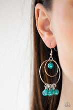 Load image into Gallery viewer, Paparazzi&#39;s New York Attraction - Green Pearl hoop earrings
