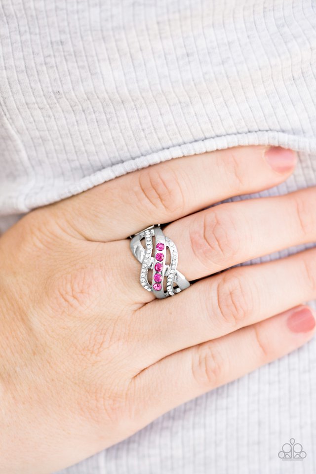 Paparazzi's Flirting With Sparkle - Pink ring