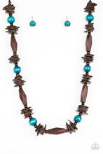 Load image into Gallery viewer, Paparazzi&#39;s Cozumel Coast - Blue Wood necklace

