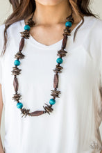 Load image into Gallery viewer, Paparazzi&#39;s Cozumel Coast - Blue Wood necklace
