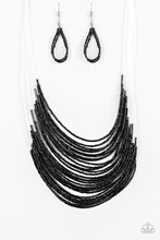 Load image into Gallery viewer, Paparazzi&#39;s Catwalk Queen - Black Seed Beads necklace
