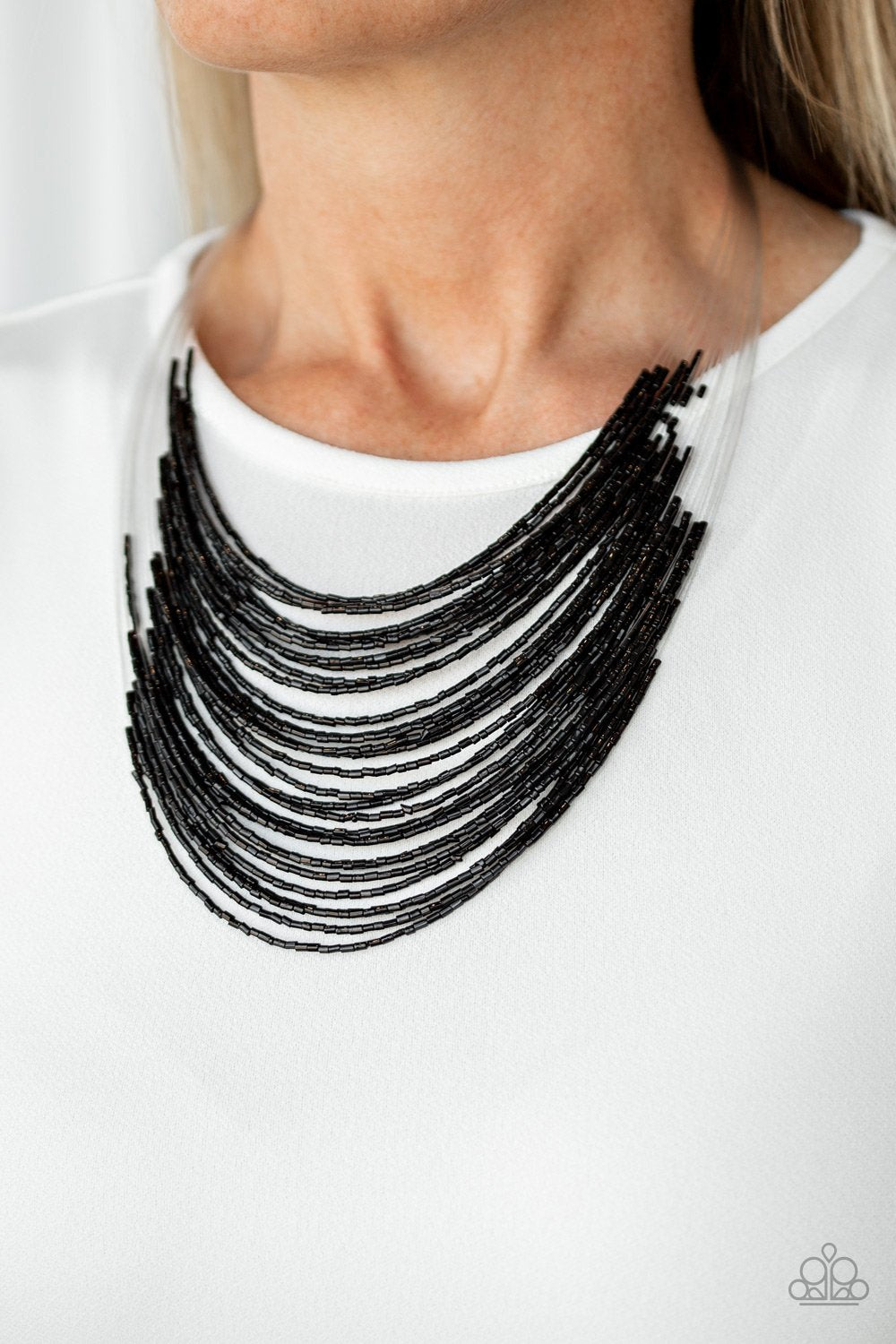 Paparazzi's Catwalk Queen - Black Seed Beads necklace