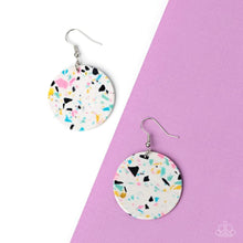 Load image into Gallery viewer, Paparazzi&#39;s Tenaciously Terrazzo - White earrings
