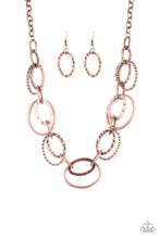Load image into Gallery viewer, Paparazzi&#39;s Bend OVAL Backwards - Copper necklace

