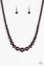 Load image into Gallery viewer, Paparazzi&#39;s Party Pearls - Black necklace
