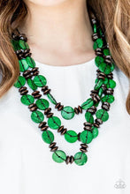 Load image into Gallery viewer, Paparazzi&#39;s Key West Walkabout - Green Wood necklace
