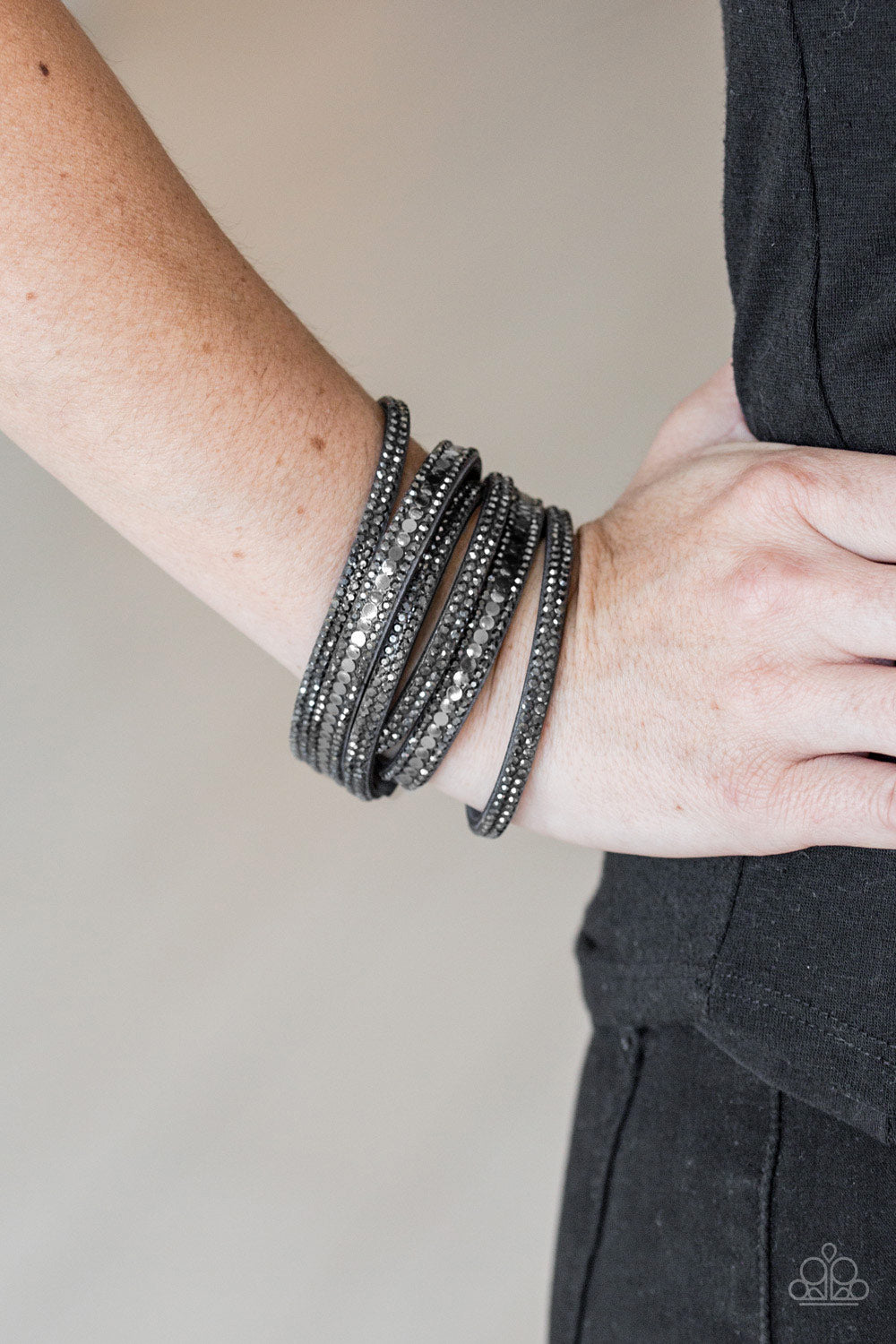 Paparazzi's Rock Star Attitude - Black Urban bracelet