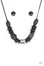 Load image into Gallery viewer, Paparazzi&#39;s Grand Turks Getaway - Black Wood necklace
