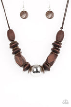 Load image into Gallery viewer, Paparazzi&#39;s Grand Turks Getaway - Brown Wood necklace
