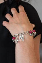 Load image into Gallery viewer, Paparazzi&#39;s Lady Love Dove - Red Pearl bracelet
