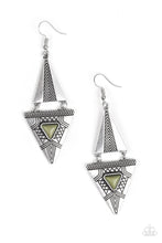 Load image into Gallery viewer, Paparazzi&#39;s El Paso Edge - Green earrings
