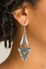 Load image into Gallery viewer, Paparazzi&#39;s El Paso Edge - Green earrings
