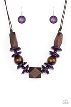 Load image into Gallery viewer, Paparazzi&#39;s Pacific Paradise - Purple Wood necklace
