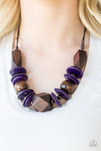 Load image into Gallery viewer, Paparazzi&#39;s Pacific Paradise - Purple Wood necklace
