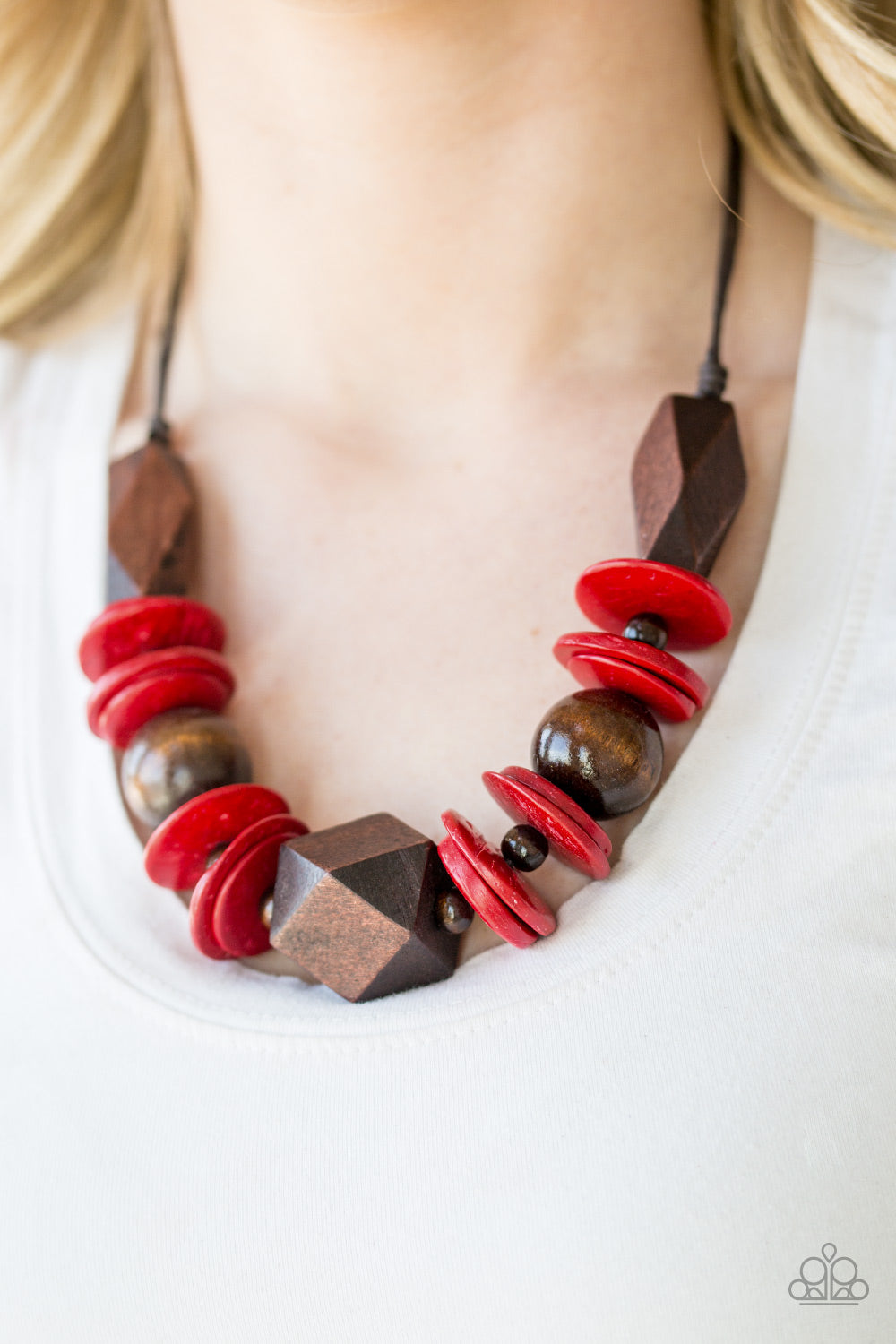 Paparazzi's Pacific Paradise - Red Wood necklace
