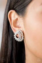 Load image into Gallery viewer, Paparazzi&#39;s Buckingham Beauty - White Clip-On earrings
