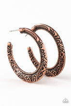 Load image into Gallery viewer, Paparazzi&#39;s Rumba Rendezvous - Copper hoop earrings
