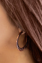 Load image into Gallery viewer, Paparazzi&#39;s Rumba Rendezvous - Copper hoop earrings
