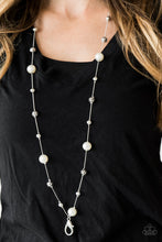 Load image into Gallery viewer, Paparazzi&#39;s Eloquently Eloquent - White Pearl necklace - lanyard
