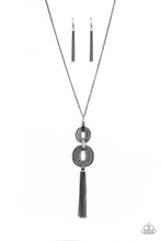 Load image into Gallery viewer, Paparazzi&#39;s Timelessly Tasseled - Black necklace
