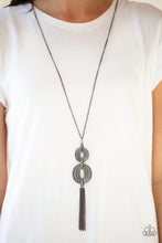 Load image into Gallery viewer, Paparazzi&#39;s Timelessly Tasseled - Black necklace
