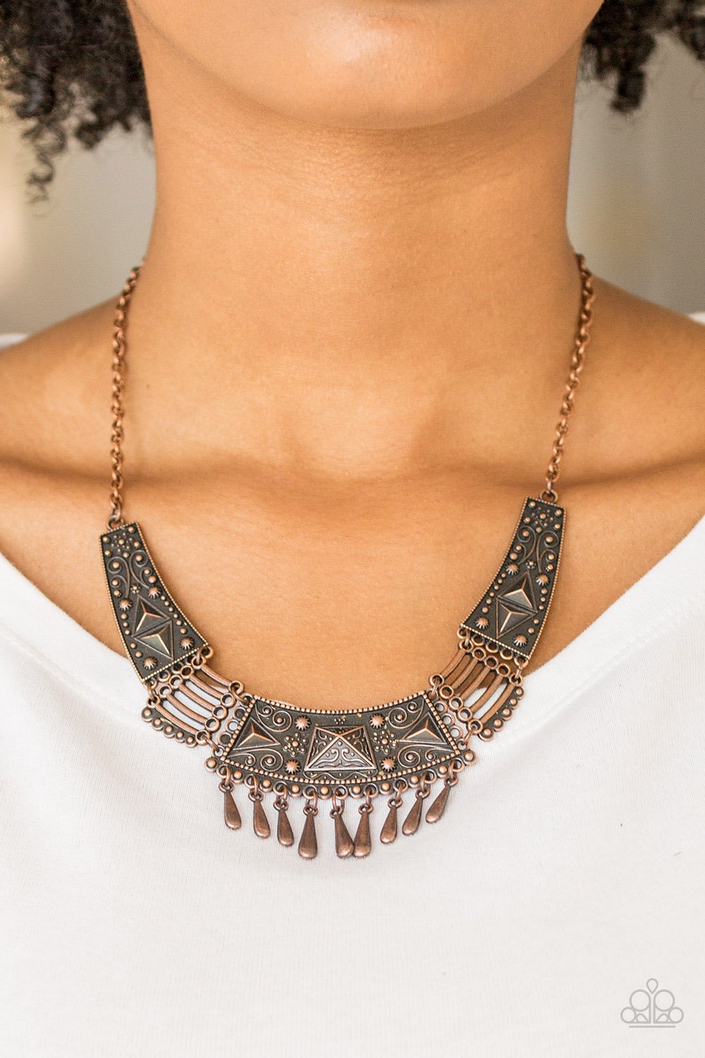 Paparazzi's STEER It Up - Copper necklace