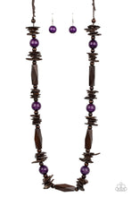 Load image into Gallery viewer, Paparazzi&#39;s Cozumel Coast - Purple Wood necklace
